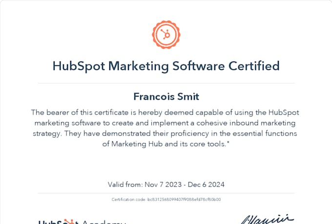 be your hubspot certified email marketing expert